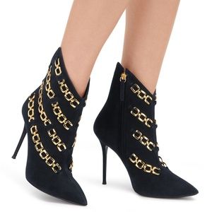 GIUSEPPE ZANOTTI Karine Black Suede Boots